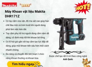 #15 Máy Khoan vật liệu Makita DHR171Z